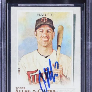 Twins Joe Mauer Authentic Signed 2020 Topps Allen & Ginter #29 Card BAS Slabbed