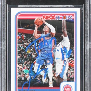 Pistons Jaden Ivey Authentic Signed 2023 Hoops #150 Card BAS Slabbed