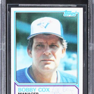 Blue Jays Bobby Cox Authentic Signed 1983 Topps #606 Card BAS Slabbed