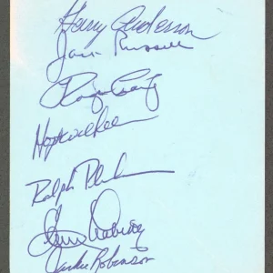 1950s Dodgers Jackie Robinson, Hoyt Wilhelm, +5 Signed Album Page JSA #ZZ21264