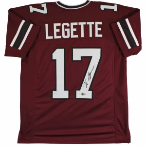 South Carolina Xavier Legette Signed Maroon Pro Style Jersey BAS Witnessed 2
