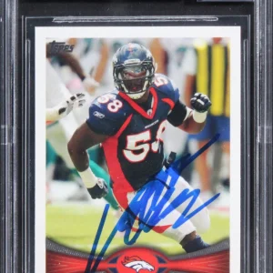 Broncos Von Miller Signed 2012 Topps #325 Card Auto Graded Mint 10! BAS Slabbed