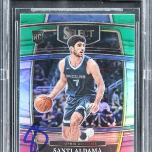Grizzlies Santi Aldama Signed 2021 Select GWP #64 Rookie Card Auto 10! BAS Slab