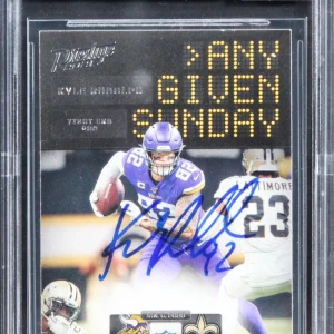 Vikings Kyle Rudolph Signed 2021 Prestige AGS #6 Card Auto Grade 10! BAS Slabbed
