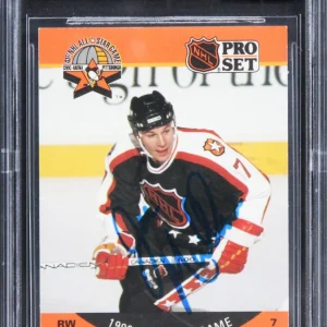 Flames Joe Mullen Signed 1990 Pro Set #343 Card Auto Gem Mint 10! BAS Slabbed