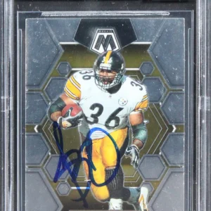 Steelers Jerome Bettis Signed 2023 Panini Mosaic #209 Card Auto 10! BAS Slabbed