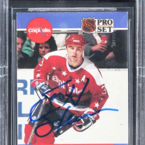 Capitals Scott Stevens Signed 1990 Pro Set #321 Card Auto Graded 10! BAS Slabbed