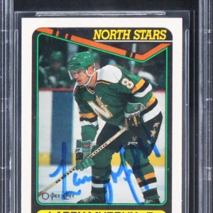 North Stars Larry Murphy Authentic Signed 1990 O-Pee-Chee #47 Card BAS Slabbed
