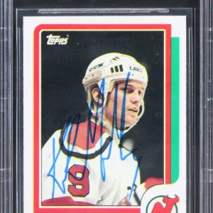 Devils Kirk Muller Authentic Signed 1986 Topps #94 Card BAS Slabbed