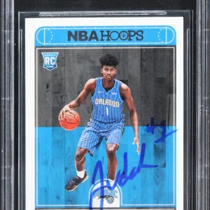 Magic Jonathan Isaac Authentic Signed 2017 Hoops #256 Card BAS Slabbed