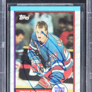 Rangers Tomas Sandstrom Authentic Signed 1989 Topps #54 Card BAS Slabbed