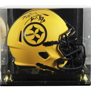 Steelers T.J. Watt Signed Rave Full Size Speed Rep Helmet W/ Case BAS Witnessed