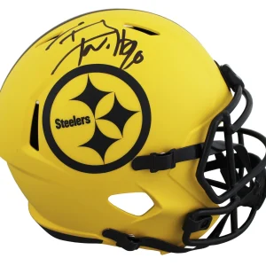 Steelers T.J. Watt Authentic Signed Rave Full Size Speed Rep Helmet BAS Witness