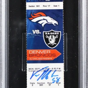 Broncos Von Miller "NFL Debut" Signed 2011 Full Ticket Stub Auto 10 PSA Slab 2