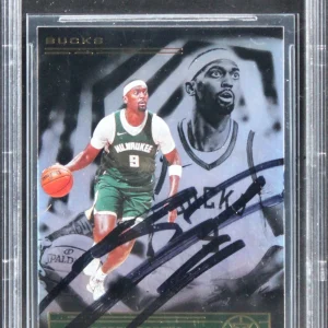 Bucks Bobby Portis Authentic Signed 2020 Panini illusions #4 Card BAS Slabbed