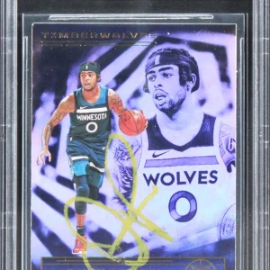 Timberwolves D'Angelo Russell Signed 2020 Panini Illusions #93 Card BAS Slab