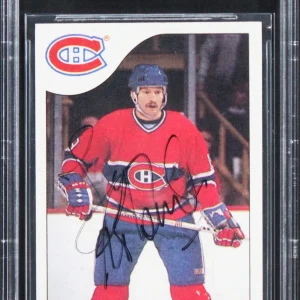 Canadiens Larry Robinson Authentic Signed 1985 Topps #147 Card BAS Slabbed