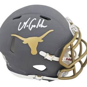 Texas Matthew Golden Authentic Signed Slate Speed Mini Helmet BAS Witnessed