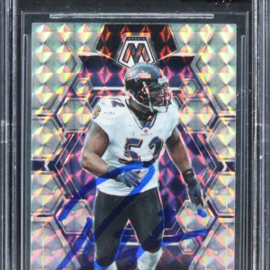 Ravens Ray Lewis Signed 2023 Panini Mosaic #17 Card Auto Graded 10! BAS Slabbed