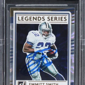 Emmitt Smith Signed 2020 Donruss The Legends Series #14 Card Auto 10! BAS Slab