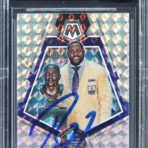 Ravens Ray Lewis Signed 2022 Panini Mosaic #273 Card Auto Graded 10! BAS Slabbed