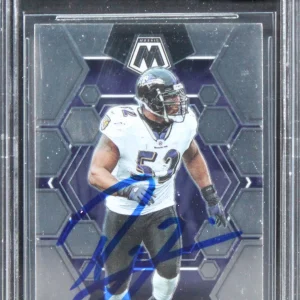 Ravens Ray Lewis Signed 2023 Panini Mosaic #17 Card Auto Graded 10! BAS Slabbed