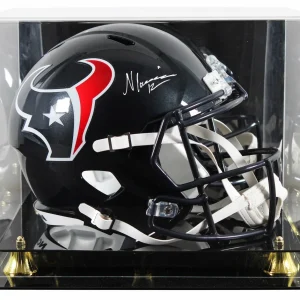 Texans Nico Collins Signed Full Size Speed Rep Helmet W/ Case BAS Witnessed 1