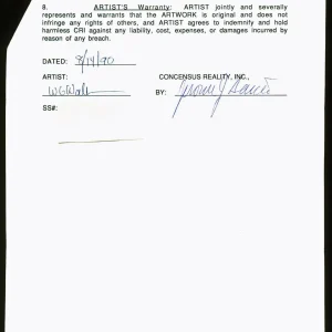 Jerry Garcia Signed 3 Page Grateful Dead Merchandising Agreement PSA #AA01915