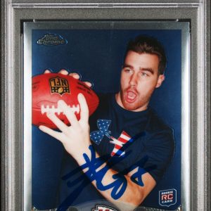 Travis Kelce Signed 2013 Topps Chrome #118 Rookie Card Grade 9 Auto 10! PSA Slab
