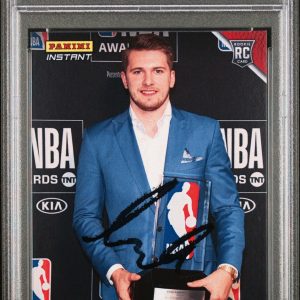 Mavericks Luka Doncic Signed 2018 Panini Instant #195 Rookie Card PSA Slabbed 1