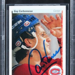 Canadiens Guy Carbonneau Authentic Signed 1990 Upper Deck #188 Card BAS Slabbed