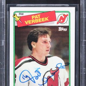 Devils Pat Verbeek Authentic Signed 1988 Topps #29 Card BAS Slabbed 1