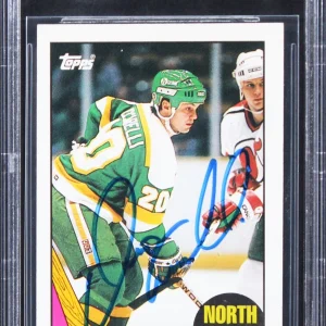 North Stars Dino Ciccarelli Authentic Signed 1987 Topps #81 Card BAS Slabbed