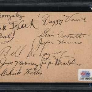 1934 St. Louis Cardinals World Series Champs Team Signed Government Postcard PSA