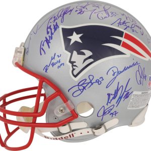 2004 New England Patriots Super Bowl Champs Team Signed Helmet Tom Brady PSA DNA