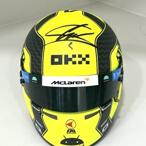 Lando Norris Hand Signed 1:2 Size Authentic Miami Mini Helmet F1 Beckett BAS #4