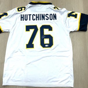 Steve Hutchinson Signed Michigan Wolverines Jersey Seahawks Beckett Cert BAS 1