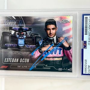 ESTEBAN OCON SIGNED TOPPS 2024 CHROME F1 FORMULA 1  PSA DNA