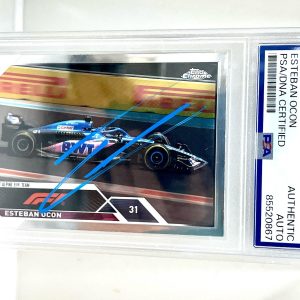 ESTEBAN OCON SIGNED TOPPS 2024 CHROME F1 FORMULA 1  PSA DNA