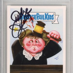 2016 Topps Garbage Pail Kids GPK Insane Jane Judge Judy Sheindlin SIGNED PSA DNA