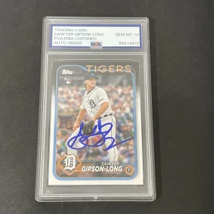 2024 Topps Series 2 #616 Sawyer Gipson-Long signed card PSA Auto 10
