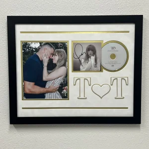 Taylor Swift Signed CD Cover Custom Framed PSA Tortured Poets Department TTPD
