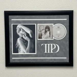 Taylor Swift Signed CD Cover Framed PSA/DNA The Tortured Poets Department TTPD