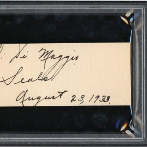 RARE Joe Dimaggio 1933 Pre Rookie San Francisco Seals Signed Cut Auto PSA