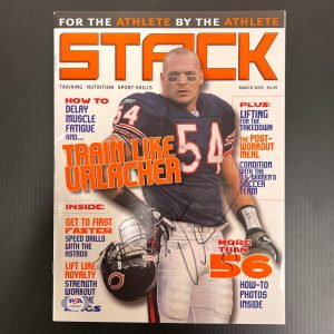 Brian Urlacher signed Stack Magazine PSA Chicago Bears Autographed
