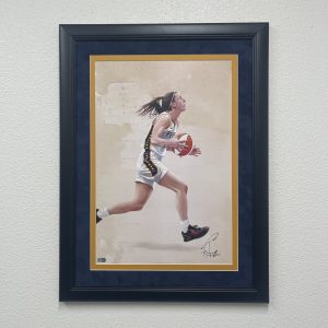 Caitlin Clark Custom Framed Lithograph signed by Artist Tony Santiago Fever