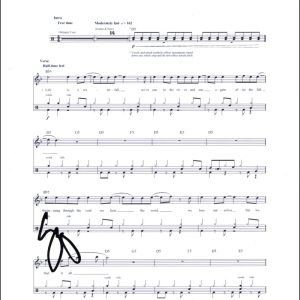 Serj Tankian Signed Autograph Aerials Sheet Music - System of a Down Toxicity