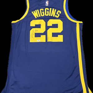 Andrew Wiggins Signed Jersey PSA Golden State Warriors Autographed