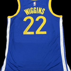 Andrew Wiggins Signed Jersey PSA Golden State Warriors Autographed