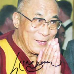 Dalai Lama Authentic Signed 6x6.5 Color Photo JSA #XX60009